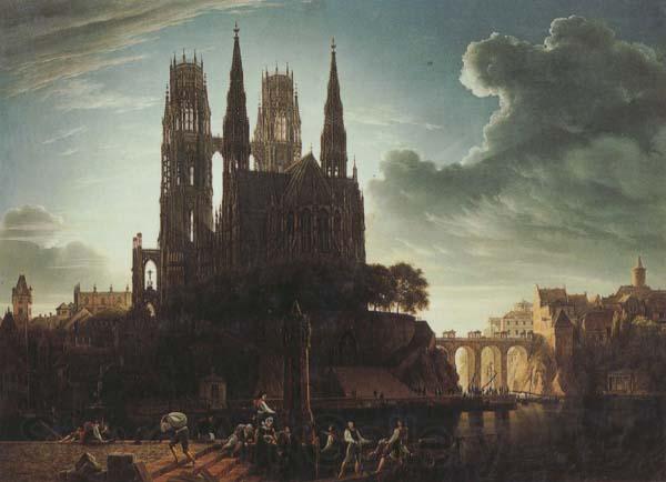 Karl friedrich schinkel Gothic Cathedral by the Waterside (mk450